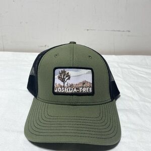 Park Hats Joshua Tree Trucker SnapBack Hat Green Black O/S Mesh